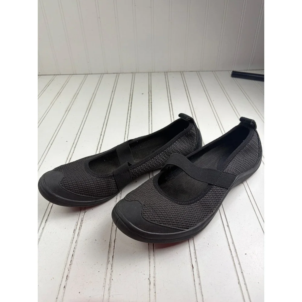 Vintage Y2K Black Mesh Mary Jane Walking Shoes Sneakers Women's Size 10M